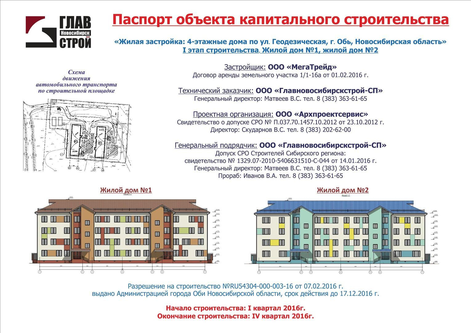 Баннер с информацией о строящемся объекте купить в Шарье заказать паспорт  объекта строительства в Шарье